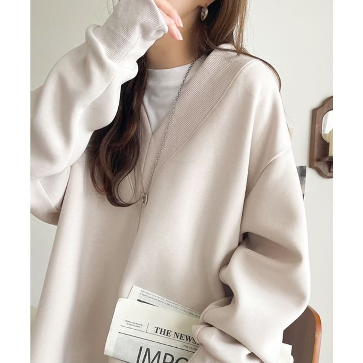 「大人の余裕感」をまとえる！Vネックダンボールカットソー（長袖） | Classical Elf  | 詳細画像28 