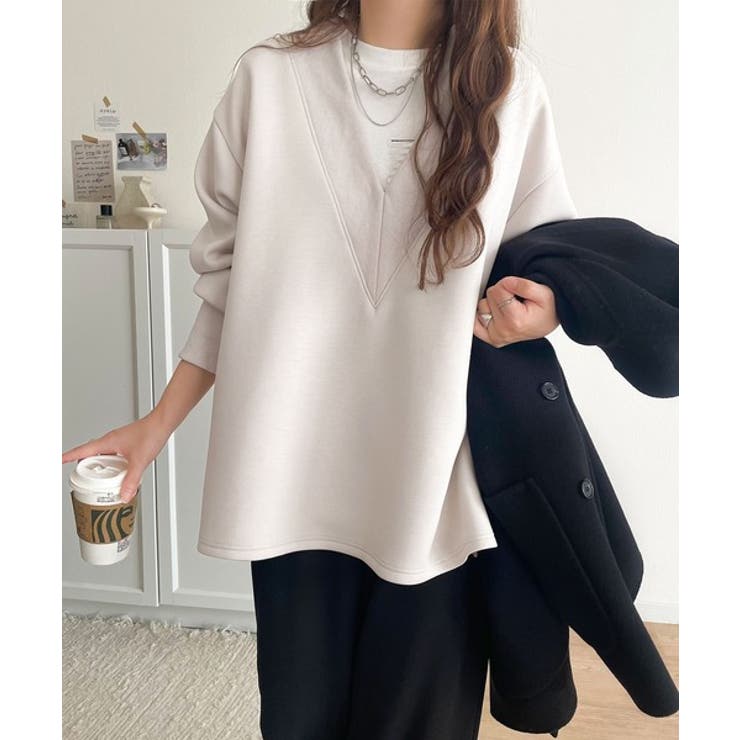 「大人の余裕感」をまとえる！Vネックダンボールカットソー（長袖） | Classical Elf  | 詳細画像30 