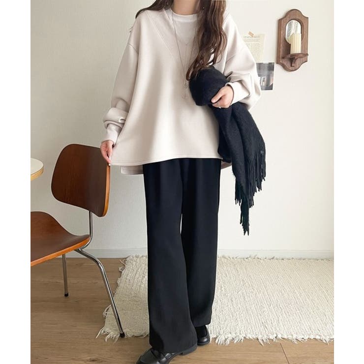 「大人の余裕感」をまとえる！Vネックダンボールカットソー（長袖） | Classical Elf  | 詳細画像32 