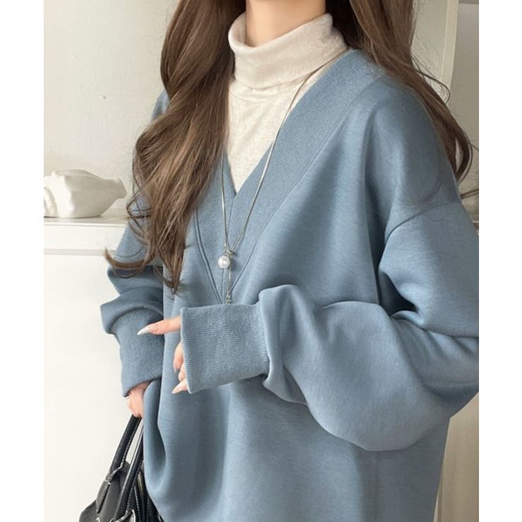 「大人の余裕感」をまとえる！Vネックダンボールカットソー（長袖） | Classical Elf  | 詳細画像35 