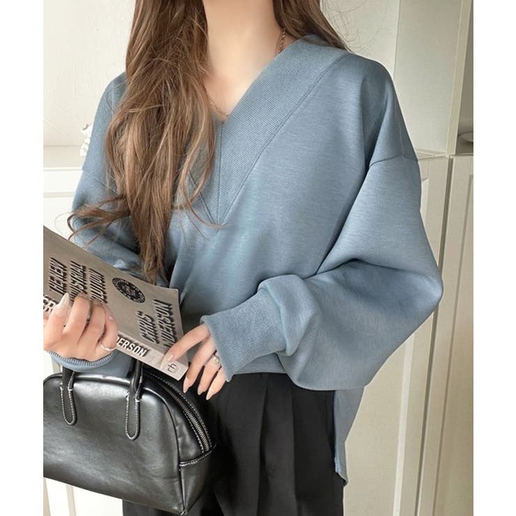 「大人の余裕感」をまとえる！Vネックダンボールカットソー（長袖） | Classical Elf  | 詳細画像38 