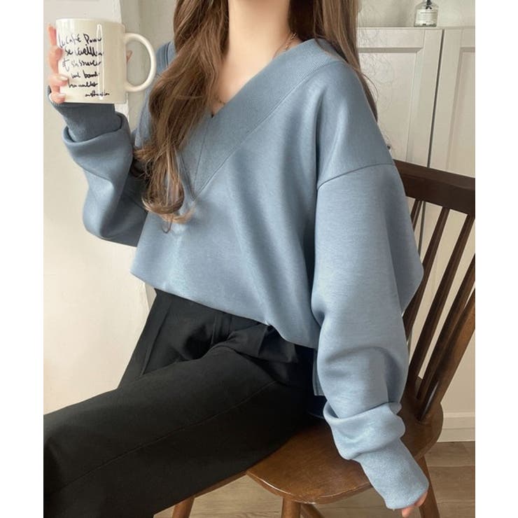 「大人の余裕感」をまとえる！Vネックダンボールカットソー（長袖） | Classical Elf  | 詳細画像39 