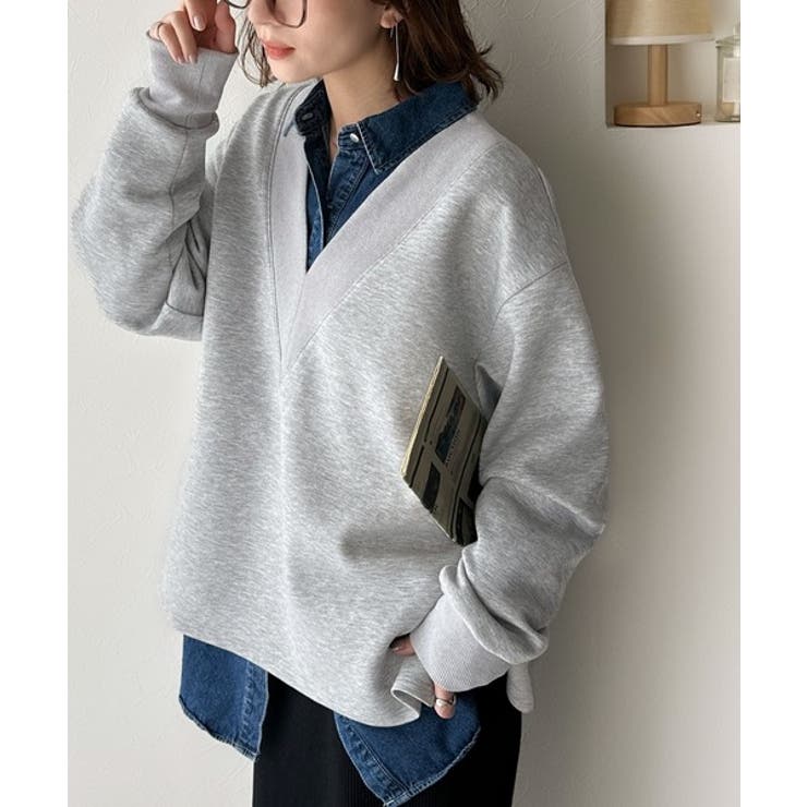 「大人の余裕感」をまとえる！Vネックダンボールカットソー（長袖） | Classical Elf  | 詳細画像4 