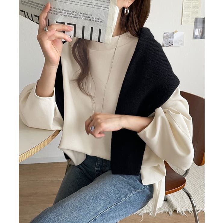 ゆったりシルエットでこなれ感を演出◎ランタンスリーブカットジョーゼットプルオーバ… | Classical Elf  | 詳細画像3 