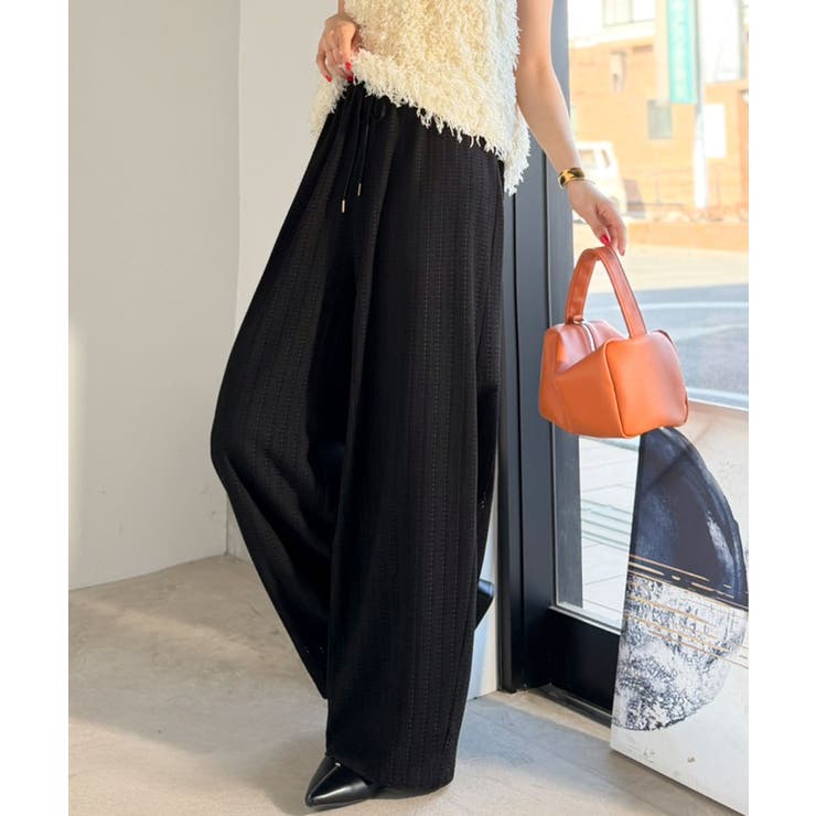 透かし編みでラクチンに映える♪ジャガードレースギャザーコクーンパンツ | Classical Elf  | 詳細画像10 