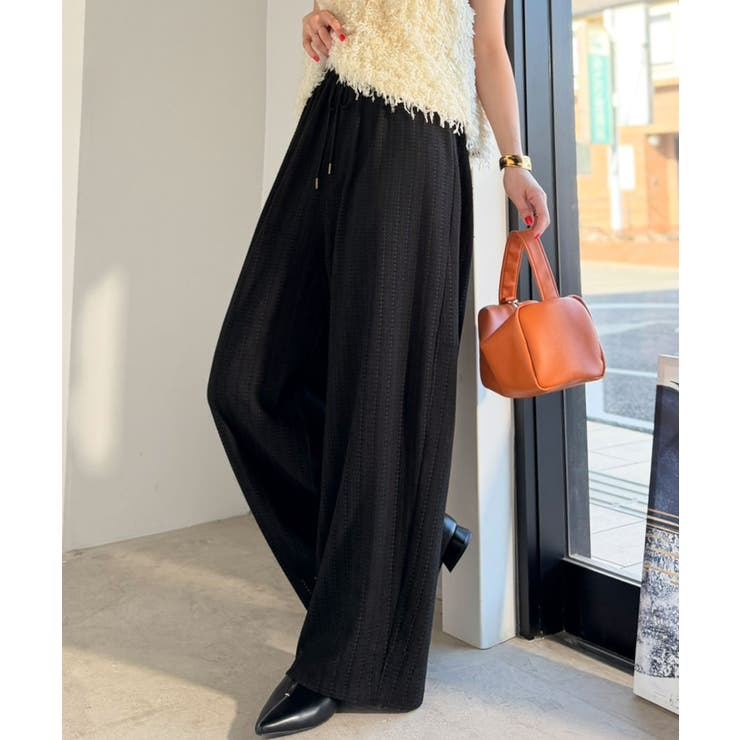 透かし編みでラクチンに映える♪ジャガードレースギャザーコクーンパンツ | Classical Elf  | 詳細画像11 