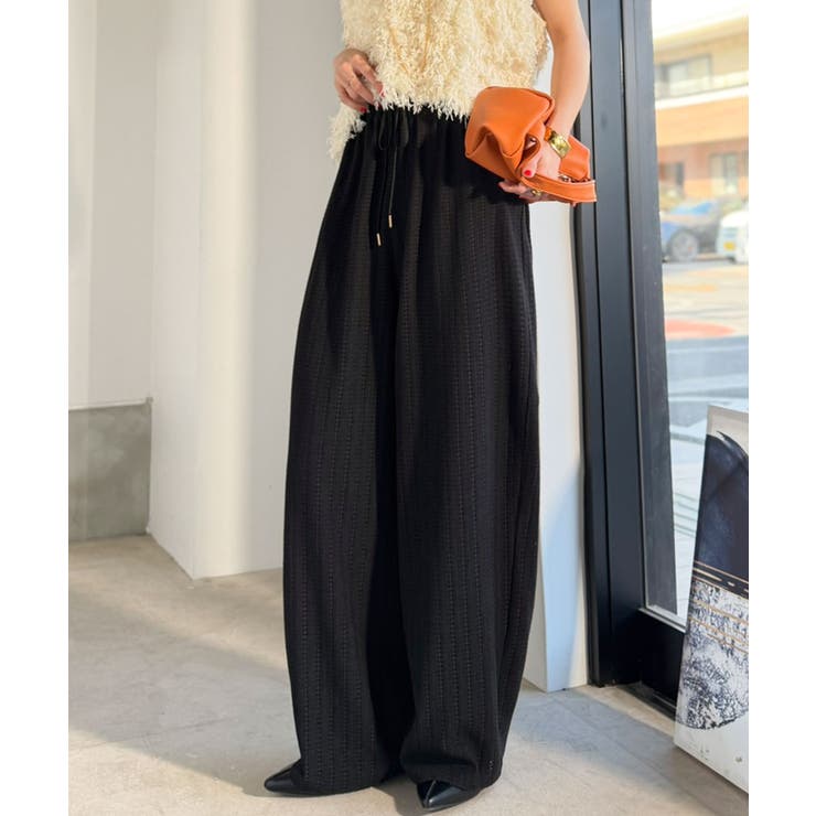 透かし編みでラクチンに映える♪ジャガードレースギャザーコクーンパンツ | Classical Elf  | 詳細画像12 