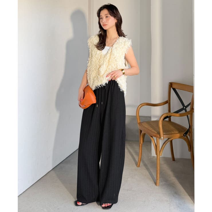 透かし編みでラクチンに映える♪ジャガードレースギャザーコクーンパンツ | Classical Elf  | 詳細画像15 