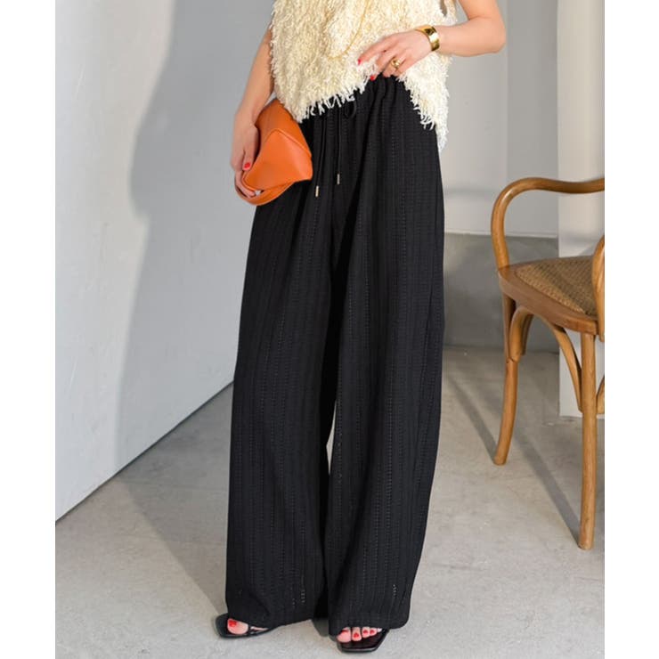 透かし編みでラクチンに映える♪ジャガードレースギャザーコクーンパンツ | Classical Elf  | 詳細画像16 