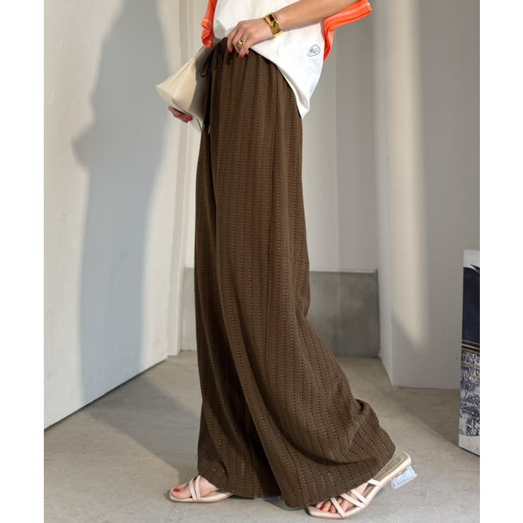 透かし編みでラクチンに映える♪ジャガードレースギャザーコクーンパンツ | Classical Elf  | 詳細画像18 