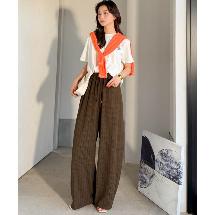 透かし編みでラクチンに映える♪ジャガードレースギャザーコクーンパンツ | Classical Elf  | 詳細画像19 