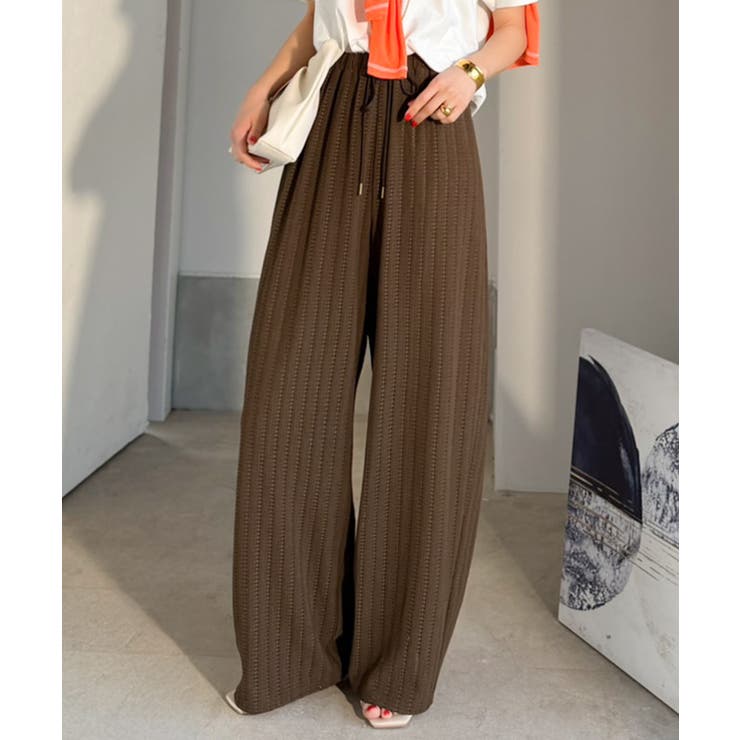 透かし編みでラクチンに映える♪ジャガードレースギャザーコクーンパンツ | Classical Elf  | 詳細画像20 