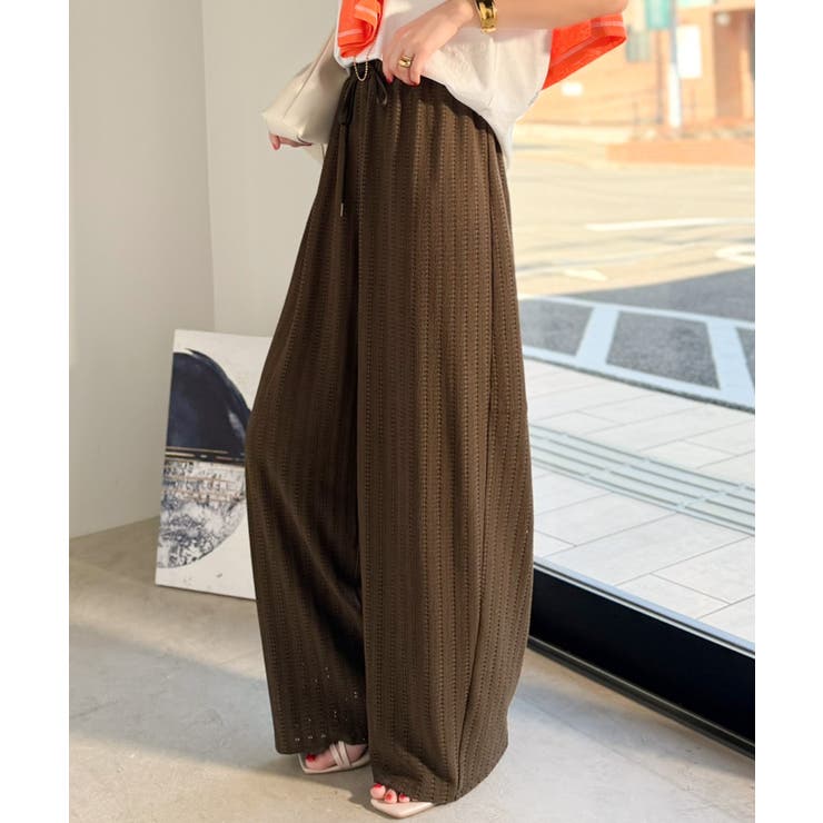 透かし編みでラクチンに映える♪ジャガードレースギャザーコクーンパンツ | Classical Elf  | 詳細画像21 