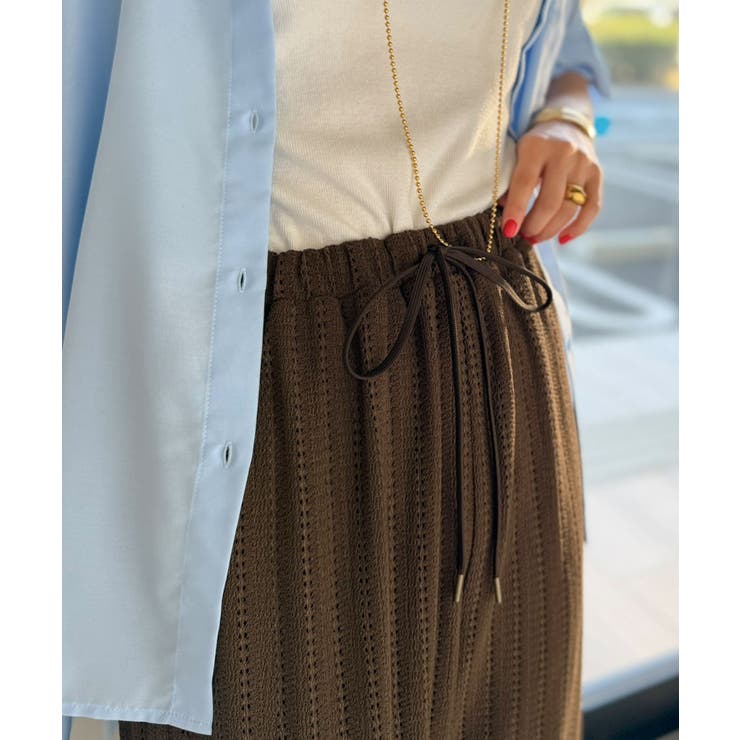 透かし編みでラクチンに映える♪ジャガードレースギャザーコクーンパンツ | Classical Elf  | 詳細画像23 