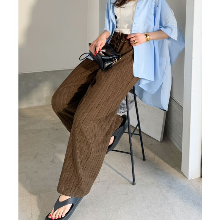 透かし編みでラクチンに映える♪ジャガードレースギャザーコクーンパンツ | Classical Elf  | 詳細画像24 