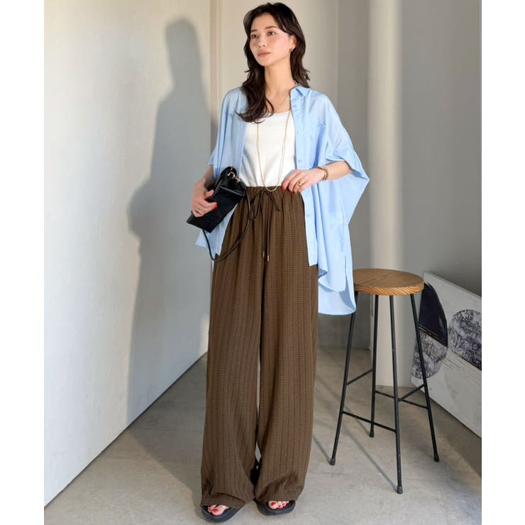 透かし編みでラクチンに映える♪ジャガードレースギャザーコクーンパンツ | Classical Elf  | 詳細画像25 