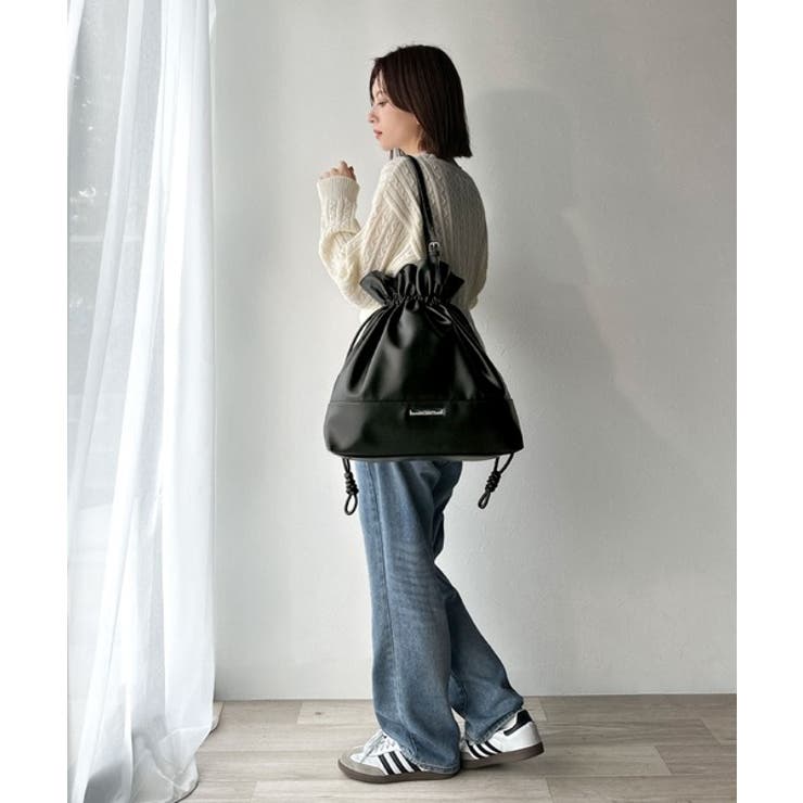 きゅっと絞って可愛さ◎フェイクレザービッグトートバッグ | Classical Elf  | 詳細画像9 