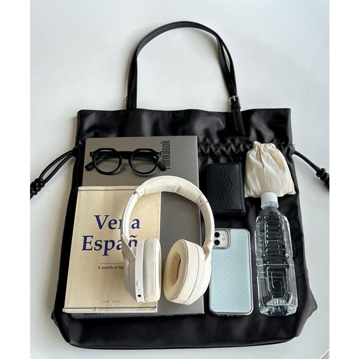 きゅっと絞って可愛さ◎フェイクレザービッグトートバッグ | Classical Elf  | 詳細画像14 