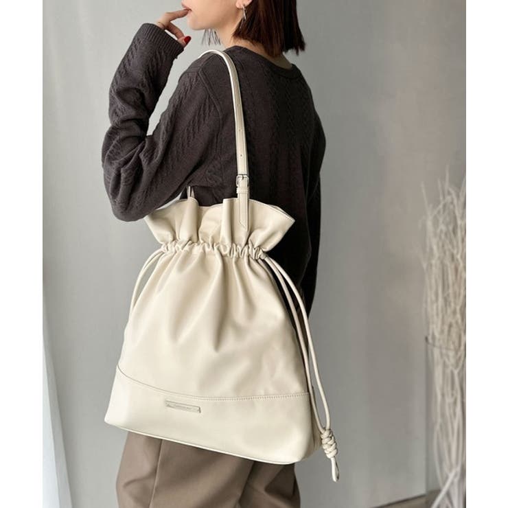 きゅっと絞って可愛さ◎フェイクレザービッグトートバッグ | Classical Elf  | 詳細画像4 