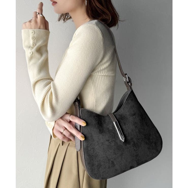 大人の余裕を魅せる。スウェードライクメタルパーツワンハンドルバッグ | Classical Elf  | 詳細画像12 