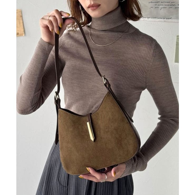 大人の余裕を魅せる。スウェードライクメタルパーツワンハンドルバッグ | Classical Elf  | 詳細画像17 