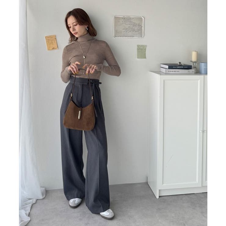 大人の余裕を魅せる。スウェードライクメタルパーツワンハンドルバッグ | Classical Elf  | 詳細画像19 