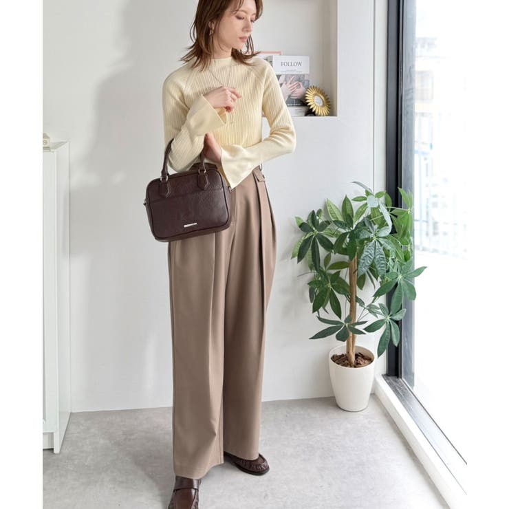 大人上品にキマる！フェイクレザー2wayスクエアボストンショルダーバッグ | Classical Elf  | 詳細画像12 