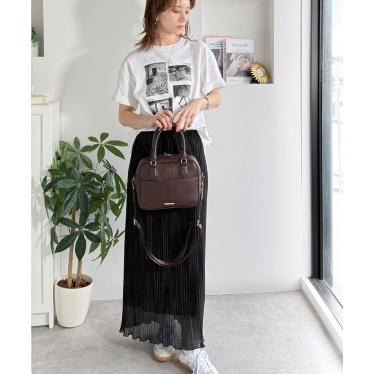 大人上品にキマる！フェイクレザー2wayスクエアボストンショルダーバッグ | Classical Elf  | 詳細画像16 