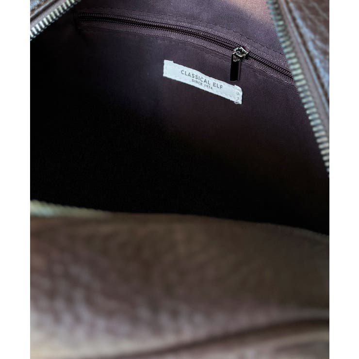 大人上品にキマる！フェイクレザー2wayスクエアボストンショルダーバッグ | Classical Elf  | 詳細画像18 