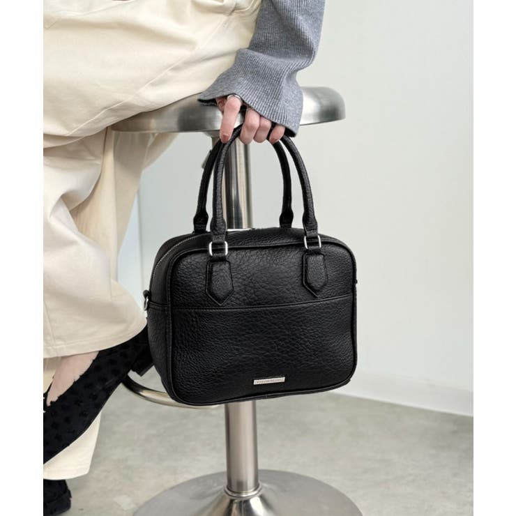 大人上品にキマる！フェイクレザー2wayスクエアボストンショルダーバッグ | Classical Elf  | 詳細画像2 