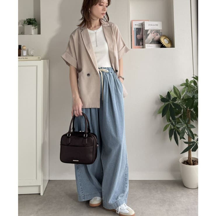 大人上品にキマる！フェイクレザー2wayスクエアボストンショルダーバッグ | Classical Elf  | 詳細画像7 