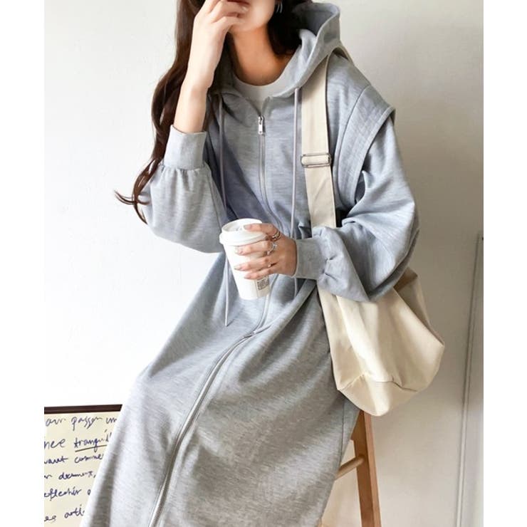 美品【Pont Neuf】コート ワンピース 2way ロング パーカー 日本製 1.jpg