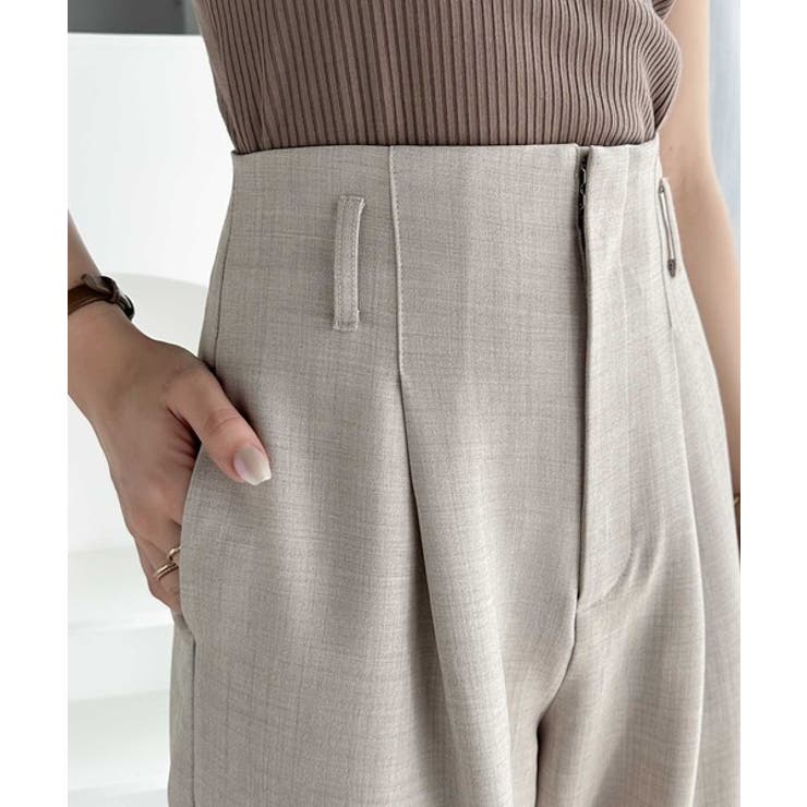 さらっと美脚見せ。メランジ タックワイドパンツ | Classical Elf  | 詳細画像22 