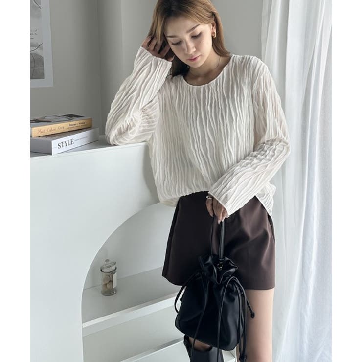 凹凸感が目を惹く。3Dウェーブカットソー | Classical Elf  | 詳細画像4 