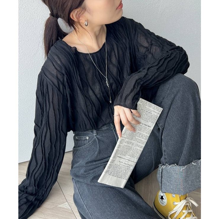 凹凸感が目を惹く。3Dウェーブカットソー | Classical Elf  | 詳細画像7 