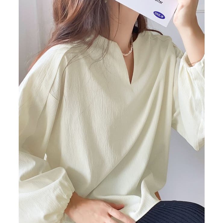 大人のナチュラルな抜け感。2way バルーン袖キーネックトップス | Classical Elf  | 詳細画像8 