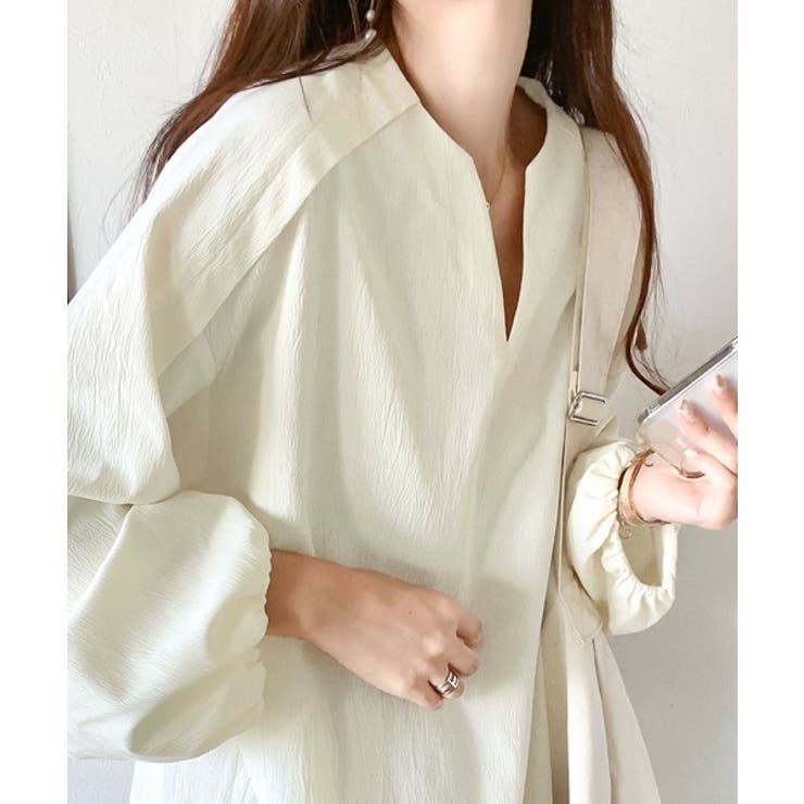 大人のナチュラルな抜け感。2way バルーン袖キーネックトップス | Classical Elf  | 詳細画像9 