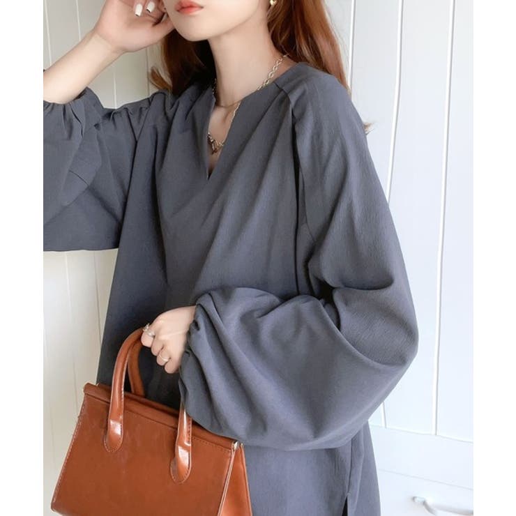 大人のナチュラルな抜け感。2way バルーン袖キーネックトップス | Classical Elf  | 詳細画像11 