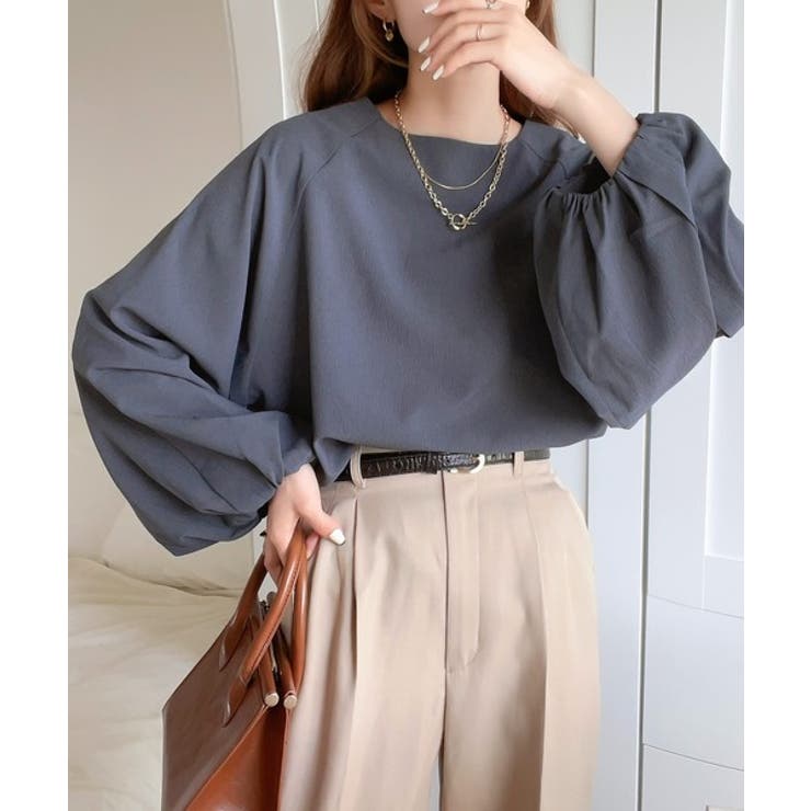 大人のナチュラルな抜け感。2way バルーン袖キーネックトップス | Classical Elf  | 詳細画像13 