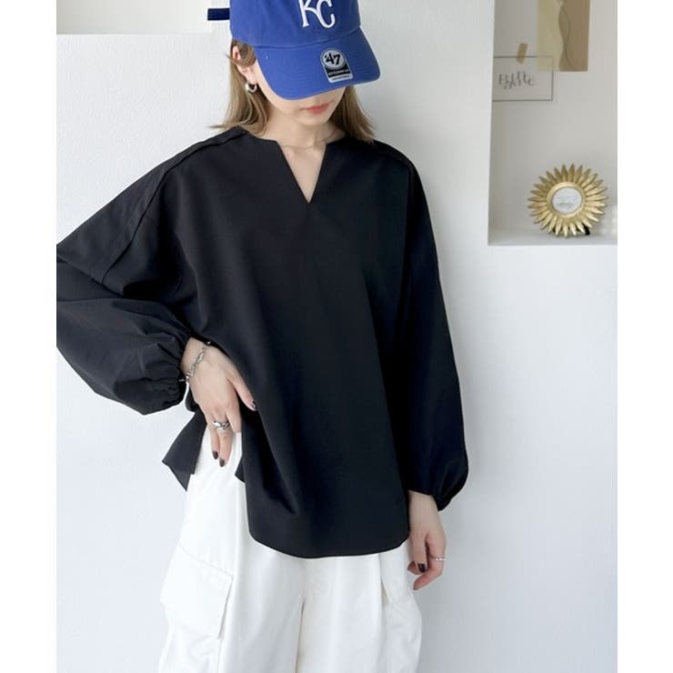 大人のナチュラルな抜け感。2way バルーン袖キーネックトップス | Classical Elf  | 詳細画像15 