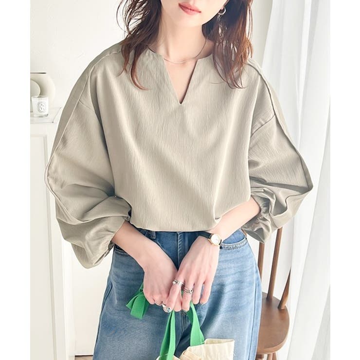 大人のナチュラルな抜け感。2way バルーン袖キーネックトップス | Classical Elf  | 詳細画像17 