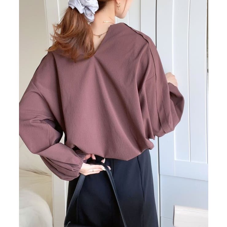 大人のナチュラルな抜け感。2way バルーン袖キーネックトップス | Classical Elf  | 詳細画像26 