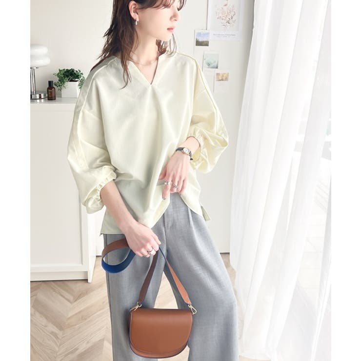 大人のナチュラルな抜け感。2way バルーン袖キーネックトップス | Classical Elf  | 詳細画像5 