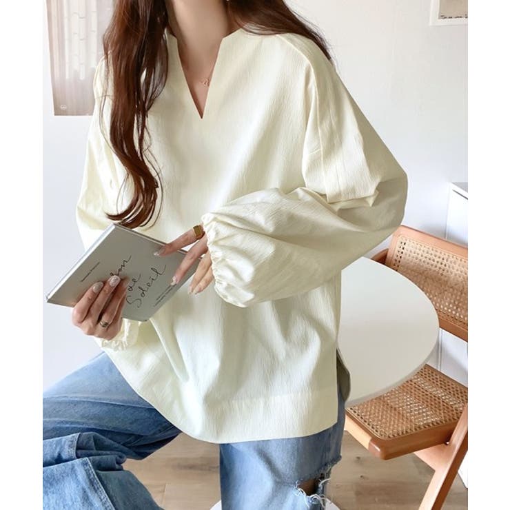 大人のナチュラルな抜け感。2way バルーン袖キーネックトップス | Classical Elf  | 詳細画像6 