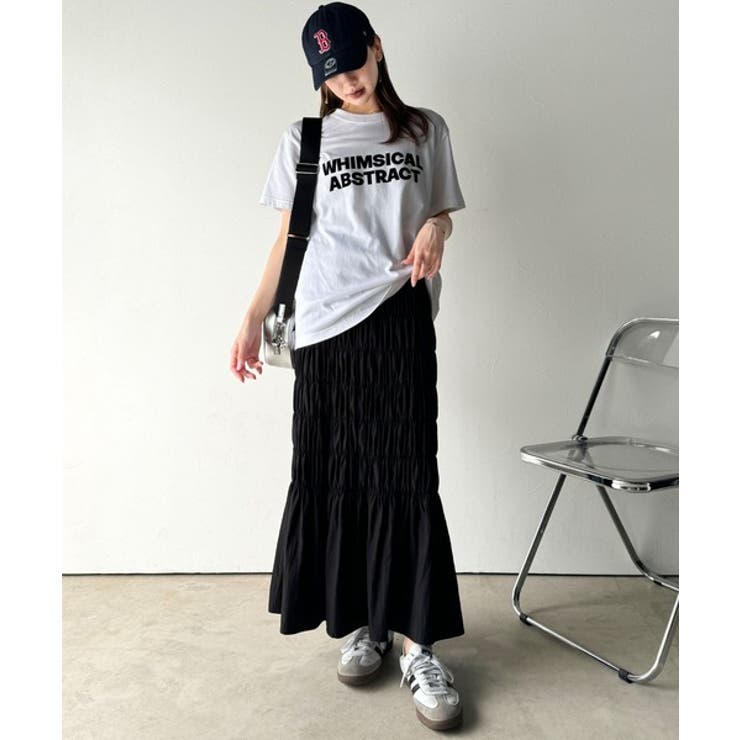 光沢感とシルエットが女性らしい。マーメイド風シャーリングナロースカート(ロング丈… | Classical Elf  | 詳細画像6 