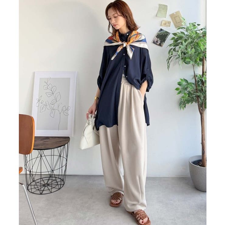 上品カワイイ♪90cm×90cmパネル柄シルクライク大判スカーフ | Classical Elf  | 詳細画像34 