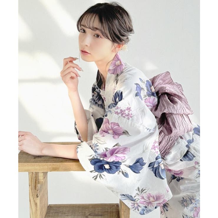 浴衣２点セット。花柄モチーフ浴衣（浴衣・兵児帯） | Classical Elf  | 詳細画像83 