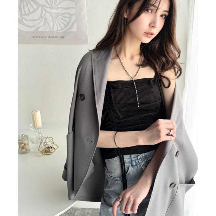 ブラック | 大人のシルエット。マルチwayドロストキャミソール | Classical Elf 