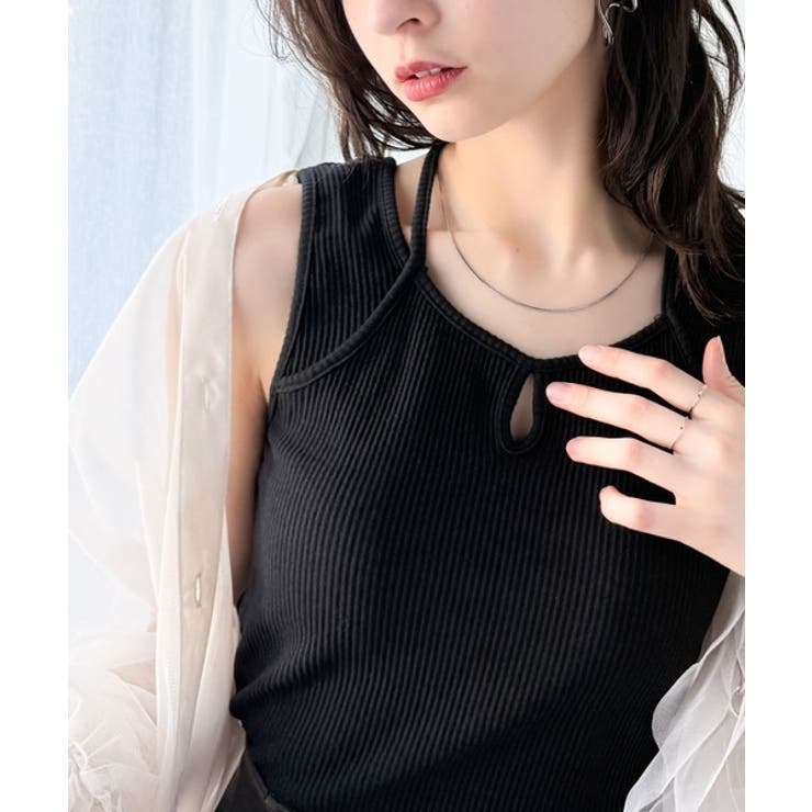 最大10%OFFクーポン 今期スタヘビロテ間違いなし。リブタンクトップ[品番 トップス