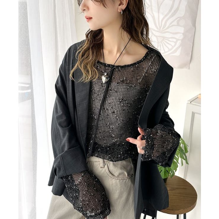 プリーツプリーズ　もけもけ　トップス　ブラック　市松模様トップス　2点セット プリーツプリーズイッセイミヤケ PLEATS PLEASE ISSEY MIYAKE